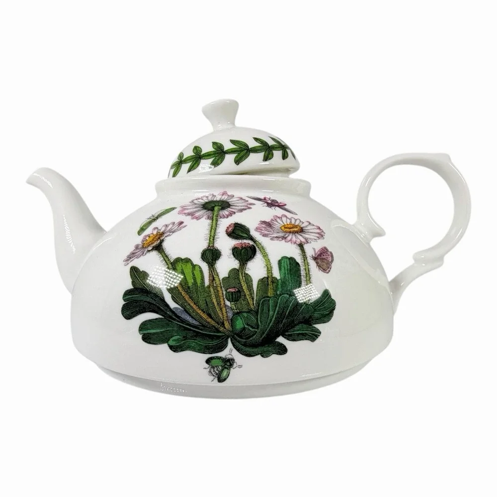Portmeirion Botanic Garden Teapot w Lid England Floral Butterfly